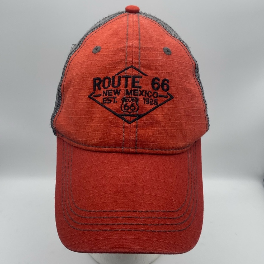 ROUTE 66 New Mexico Prairie Mountain Mesh Rust Gray Adult SnapBack Cap Hat